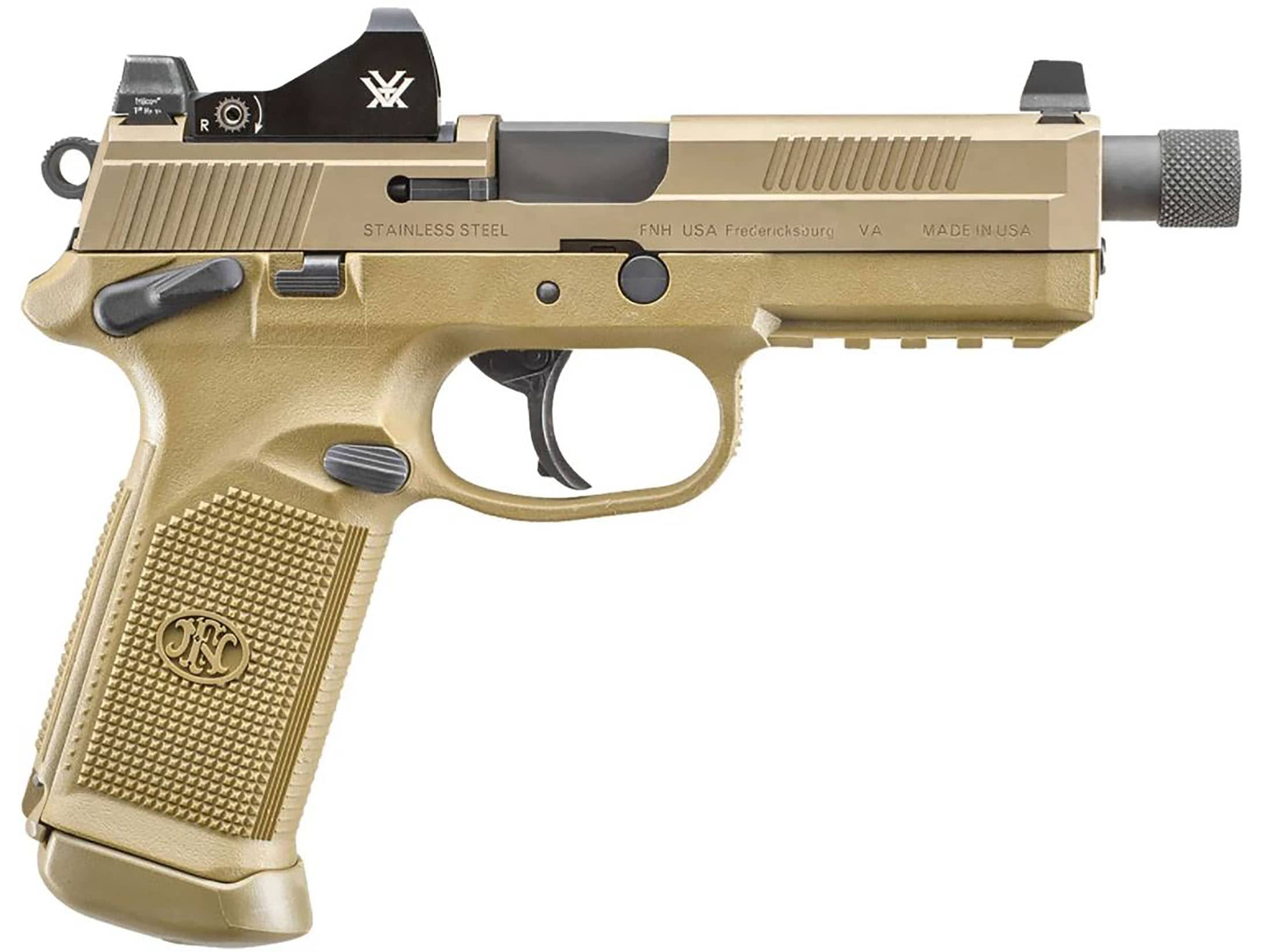 FN FNX-45 Tactical 45 ACP Pistol 5.3 Barrel 15+1-Round Black Red Dot